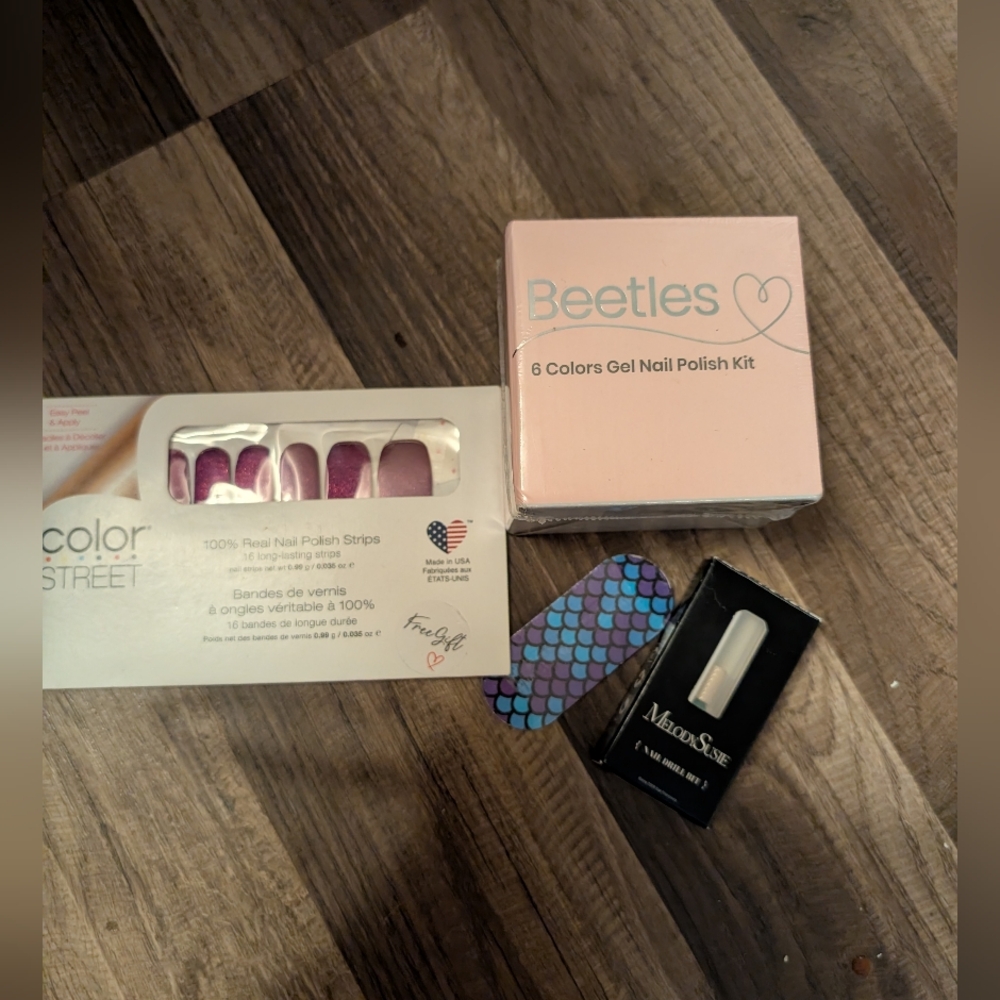 Beetles Gel Nail Polish Kit and Color Street Strips Bundle